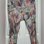 RBX Leggings Floral Printed Cropped Womens Abstract Yoga Work Out Pants Sz Large Pink Photo 0