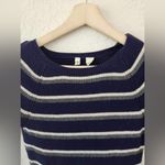 Moth Striped y2k Retro stripe Blue Sweater size small Photo 5