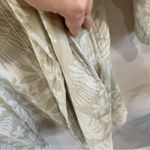 Tahari  Linen Blend Open Front Floral Pattern Lightweight Cardigan Sz Large Photo 7