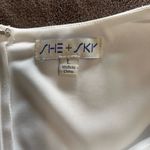 She & Sky  White Sleeveless Fit & Flare Women’s Sz L Mini Dress EUC Photo 4