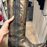 Dan Post  Tall Bronze Snip Toe Studded Brown Heeled Boots 9.5 Photo 0