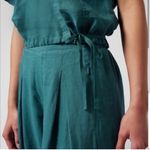 Athleta NWT Playa 100% Linen Tie Top Short Sleeve Teal Blouse/Top Size X… Photo 6