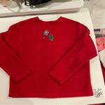 Croft & Barrow Adorable 90’s vintage red holiday fleece cardigan Christmas granny sweatshirt Photo 2