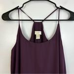 Loft NWT  Purple Spaghetti Strap Shift Mini Dress W/ Belt Loops Size Small Photo 2