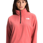 The North Face TKA Kataka 1/4 Zip Cropped Fleece Women's Sweater Faded Rose S Photo 0