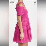 Free People  HAPPY WITH YOU SMOCKED TIERED MINI DRESS IN pink plum xs Photo 5
