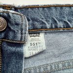 Levi's 551 Relaxed Fit Tapered Leg Denim Blue Jeans 90s Vintage 16 Long Photo 6