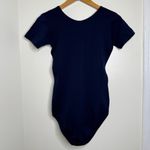Vintage 70s Bodysuit Navy Blue Short Sleeve Round Neck Homemade? NO Size Size undefined Photo 2