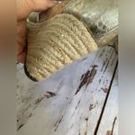 Adrienne Vittadini GOLD SNAKESKIN EMBOSSED STAPPY ESPADRILLES HEELED SANDALS Photo 7