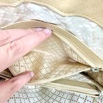 Genuine Stingray Exotic‎ Leather Leopard Print Satchel Handbag Purse, Gold Trim Brown Photo 9