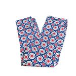 Boden Danby pull on trousers women’s 6P mosaic floral print blue pink white Pink Photo 3