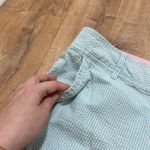 Lilly Pulitzer  | Scallop Hem Seersucker Striped Baby Blue White Shorts, Size 8 Photo 4