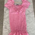 ZARA Smocked Pink Dress Photo 3