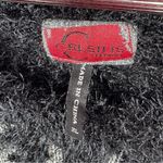 Celsius Premium Scroll Print Fuzzy Eyelash Knit Sweater Black XL Photo 9