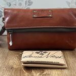 Patricia Nash  Valerie Tan Leather Clutch Wristlet Photo 0
