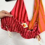 Farm Rio  Anthropologie Pink Orange Striped Halter Crop Top Womens XL Beachy Photo 8