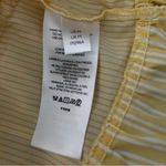 Anthropologie  Maeve One Shoulder Blouse Striped Ruffled Cotton Yellow, Sz M Photo 11