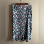 Lands' End Multicolor Floral swim skirt size medium 10/12 Red Photo 7