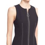 T By Alexander Wang Tech suiting full zip front black mini dress size 4 small Photo 3