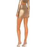 superdown  Ira Mini Skirt Women's Small Metallic Bronze Bodycon Stretchy NWT Photo 1