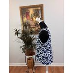 WHBM Women M Criss Cross Halter Top Tie Dyed Blue Pullover Beach Wear Lagen Look Size M Photo 3