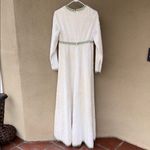 Handmade Winter wonderland ivory Long Sleeve Dress with Green beaded Accents Size undefined Photo 4