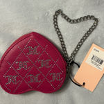 Juicy Couture  Heart-Shaped Pink Wristlet With Silver Toned Chain Photo 0