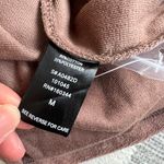 Isalis  Brown French Terry Collared Button Down Long Sleeve Ruched Mini Dress NWT Photo 5