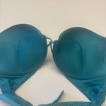 Victoria's Secret  Bombshell‎ Plunge Super Push-up Bra Size 36B Satin Lace Teal Photo 7