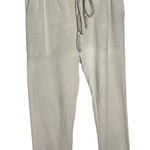 Something Navy  Size Small Meghan Cream Color Joggers Paperbag Waist Drawstring Photo 0