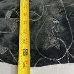 Covington  velvet 16 black embroidered floral strawberry plus size blazer office Photo 8