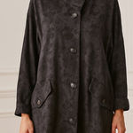 Free People  Jacquard Utility Jacket Women’s Size XS Gray Printed Boho Oversized Photo 0