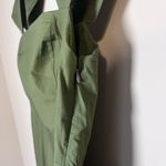 Banana Republic Square Neck Cotton Smocked Midi Dress Olive Green Photo 3