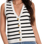 Fashion Women’s Button Up Sweater Vest‎ size S Black Photo 0