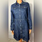 Gap  Blue Denim Shirt Dress Photo 1