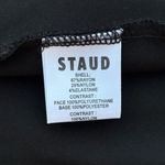 STAUD Saffron vegan leather-paneled stretch knit skirt size S small Photo 9