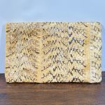 Vintage Clemente yellow snakeskin clutch purse size 11x7" Photo 2