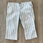 Wearever Womens Blue and White Stripe Capris - 33 Photo 0