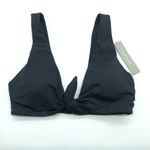 Everlane The Tie-Front Bikini Top Removable Pads Stretch Black L Photo 3