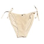 J.Crew  women’s Crochet string bikini bottom antique white Size S NWT Photo 2