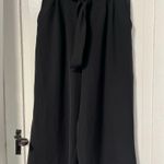 Lululemon Noir Black Wide Leg Belted Crop Pant size 8 Photo 0