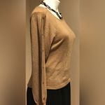 Michael Kors gold blouse with gold buttons on the side of the sleeve Sz P/M Photo 1