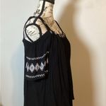 Japna  BOHO OFF THE SHOULDER BLACK EMBROIDERED COLD SHOULDER TOP SIZE MED Photo 2