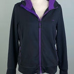 Ralph Lauren LAUREN  “Active” black with purple,  full zip hoodie in size PL. EUC Photo 0