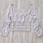 Planet Gold Floral Smock Waist Peasant Top XL Photo 2