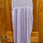 Vintage Style Lavender Nylon Lace Empire Waist Maxi Nightgown Slip Dress Small White Size M Photo 0