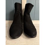 Chelsea and Violet Women’s Black Suede LUCY Crochet Detail Block Heel Booties Sz 6 Photo 2