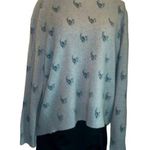 360 Cashmere Skull Cashmere Indie Skull Print Sweater Teal S Photo 0