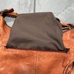 Vilenca Brown Leather Basketweave Backpack Photo 3