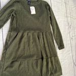 CENY new size XS dark green tiered long sleeve A line dress new Photo 3
